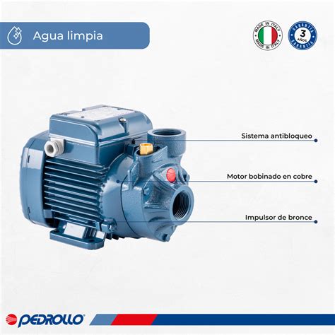 Bomba Periferica Pedrollo Pkm60 0 5 Hp Color Azul Fase eléctrica