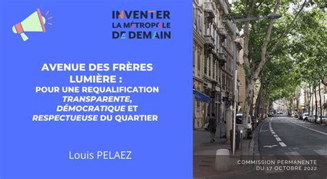 Avenue Des Fr Res Lumi Re Pour Une Requalification Transparente