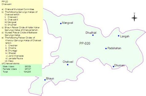 PP-20 Chakwal Constituency Map – Paki Mag