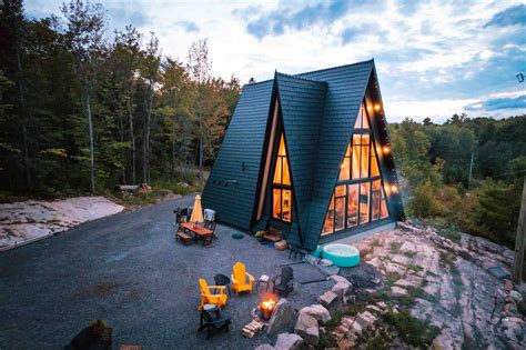 Modern and Different Black A-Frame Cabin Design Idea | MODERN TINY CABINS