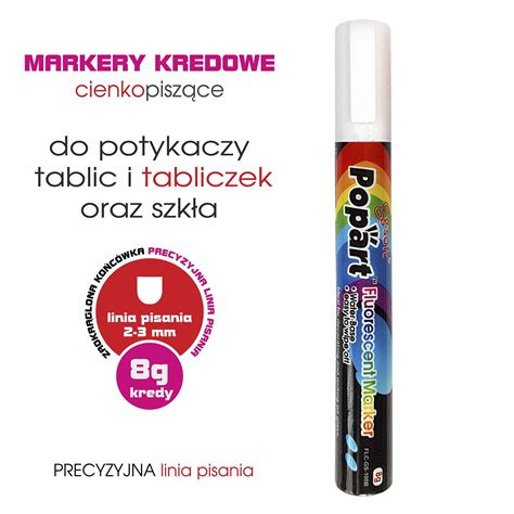 Cienkopisz Cy Bia Y Marker Kredowy Popart G Do Potykaczy Tablic