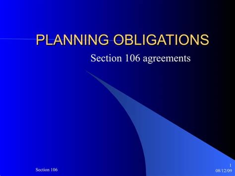 Planning Obligations Section Ppt