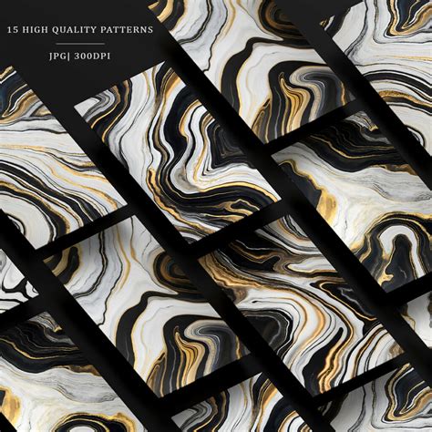 Black & White Gold Marble Textures - MasterBundles