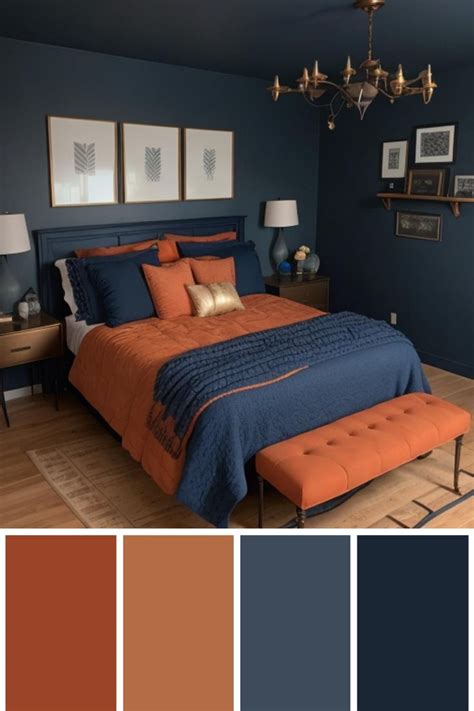 Vibrant Bedroom Oasis Teal And Amber Palette With Plush Bed And