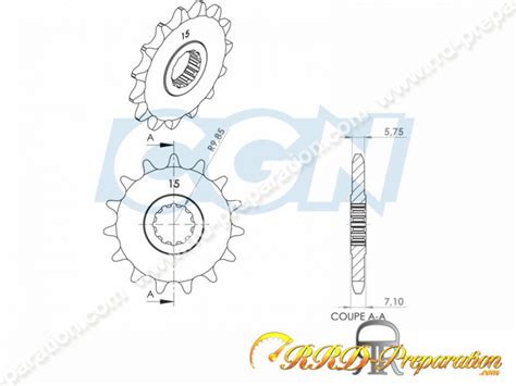 DOPPLER A15 box output sprocket on mécaboite MINARELLI AM6 for chain