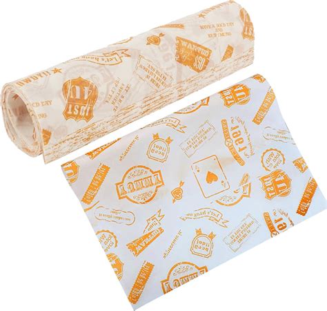 50 PCS Food Grade Wrap Paper Deli Greaseproof Paper Waterproof Wax