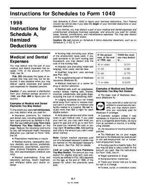 Fillable Online Instruction S Schedule A B Instructions