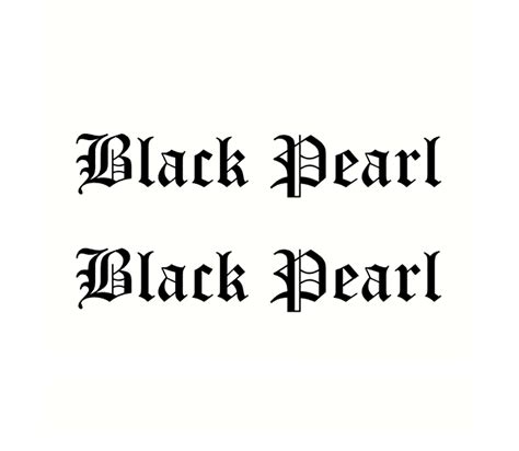 Black Pearl Autos Motorrad Tuning Schriftart Sticker Motorcycle