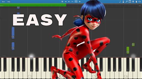 How To Play Miraculous Ladybug Theme Easy Piano Tutorial Youtube