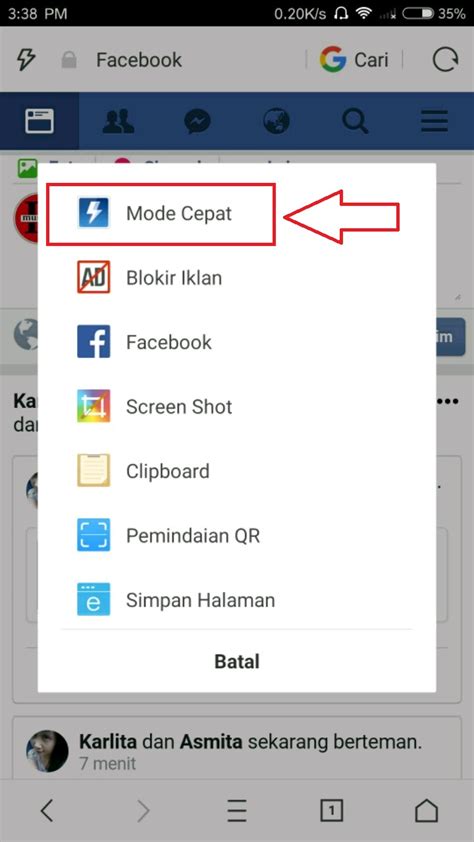 Tutorial Mengganti Tampilan Facebook Android Menjadi Versi Pckomputer