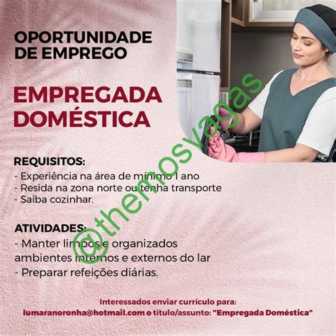 Empregada Doméstica Teresina Pi 01 Vaga S Themos Vagas