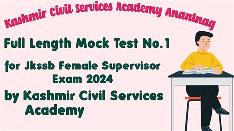 Full Length Mock Test No 01 For Jkssb Female Supervisor Exam 2024 By