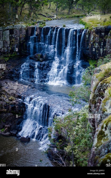 A Beautiful Cascading Waterfall In The Blue Mountains Nsw Australia