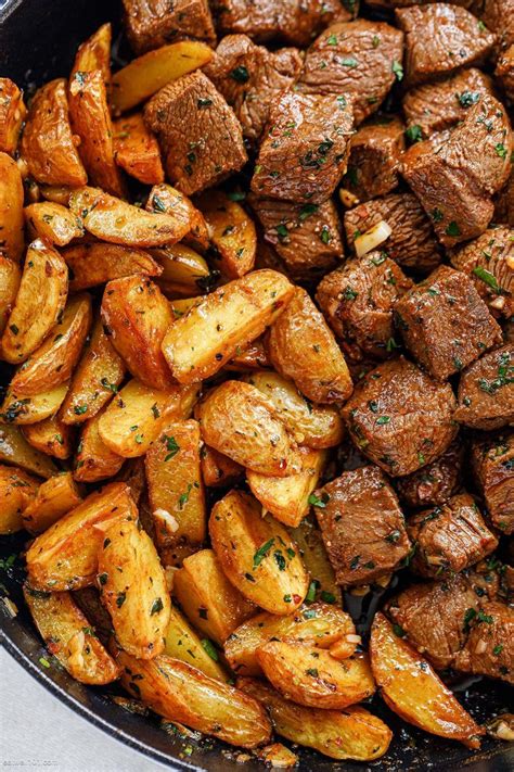 Garlic Butter Steak Bites And Potatoes Artofit