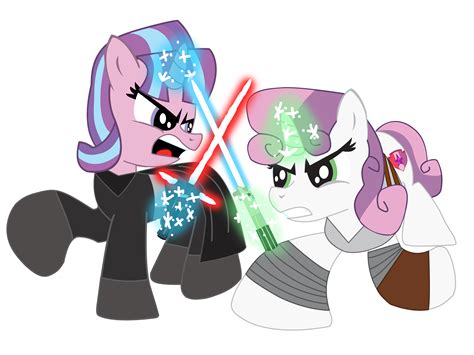 Mlp Star Wars Sweetie Vs Glimmer Vector Version By Ejlightning007arts