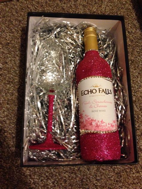 Glittered Wine Bottle And Glass Glitter Wine Bottles Wine Bottle Bottle