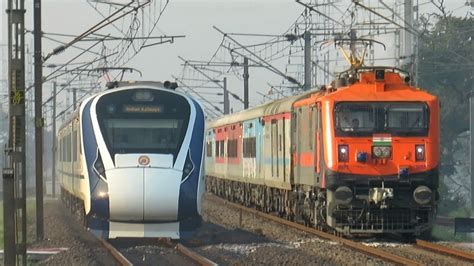 Dangerous 130 Kmph Train Crossing Aggressive Amrit Bharat Livery Wap