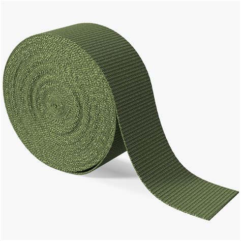 Webbing Belt Strap Round Green 3d Model 19 3ds Blend C4d Fbx