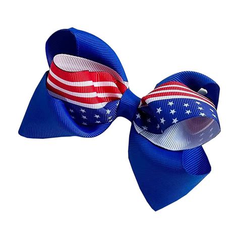 4th Of July Bow Hair Clips Independence Day Hair Bow Barrette Patriotic