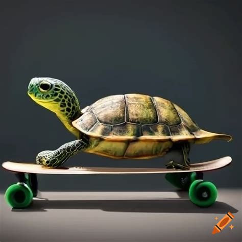 Skateboarding Turtle On Craiyon