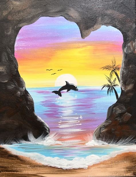 Ocean Sunset Painting Ideas For Beginners - Infoupdate.org