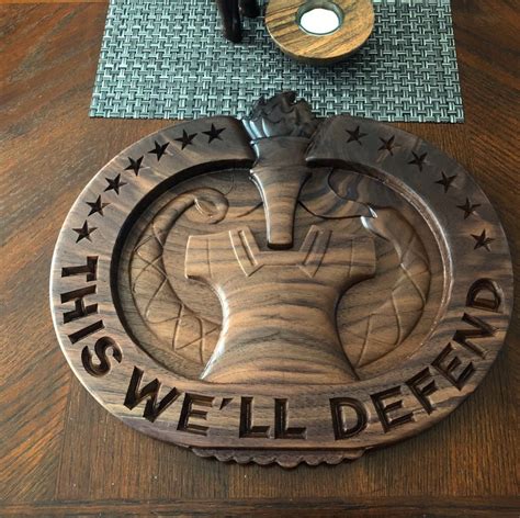 Black Walnut Drill Sergeant Badge Etsy