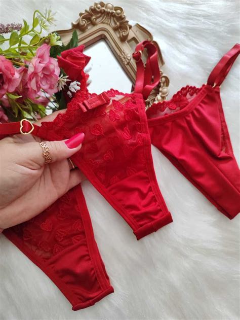 Calcinha Amora Vermelha Imp Rio Lingerie