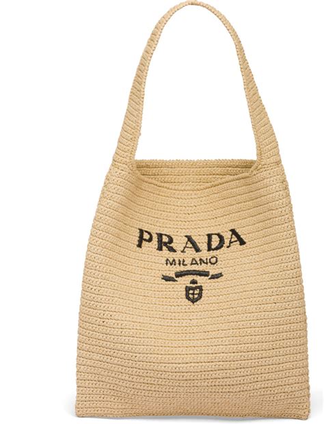 Prada Raffia Tote Bag ShopStyle