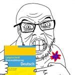 Soyjak Holding A German Grammar Training Book Meme Generator Imgflip