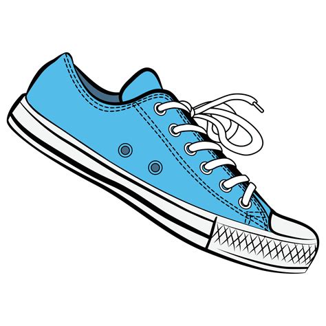 Vector Illustration Of A Shoe In Blue Color And White Background