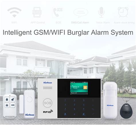 Marlboze WIFI GSM GPRS Alarm System APP Remote Control RFID Card Arm