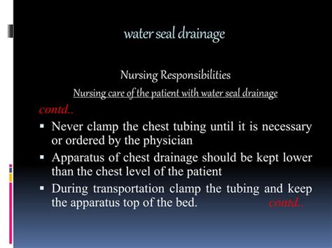 Water Seal Drainage Ppt