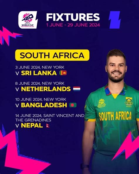 South Africas Full Schedule For Icc T20 World Cup 2024 कार्यक्रम