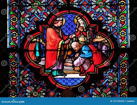 Baptism of Clovis, First Christian King of France Stock Image - Image ...