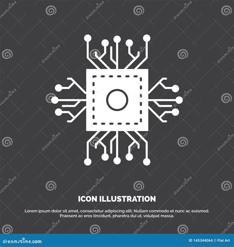 Chip Cpu Microchip Processor Technology Icon Glyph Vector Symbol