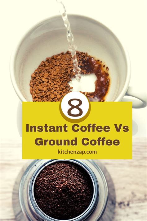 An Image Of Instant Coffee Vs Ground Coffee