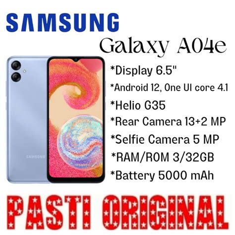 Jual Samsung Galaxy A04e RAM 3 32 GB Garansi Resmi Sein Shopee Indonesia