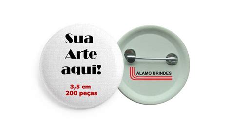 Boton Button Botton Broche Personalizado 200 pçs de 3 5 cm no Elo7