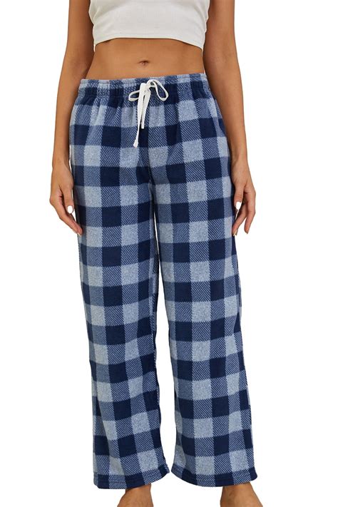 U2skiin Women Fleece Pajama Pants Comfy Plaid Pj Bottoms For Women