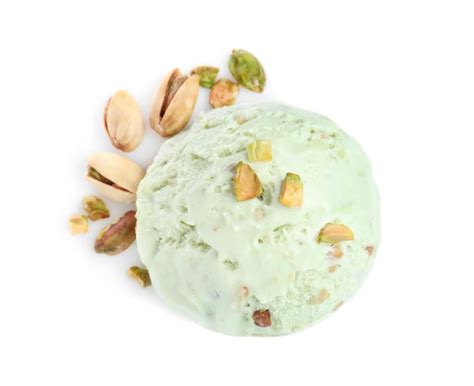 Premium Photo Scoop Of Delicious Ice Cream With Pistachio Nuts On