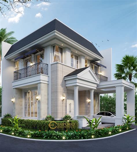 Desain Rumah Hook Classic 2 Lantai Bapak Oscar Di Tangerang Banten