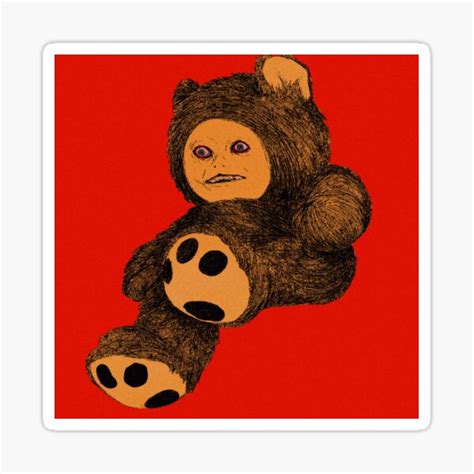 Freaky Bear Sticker By Bennyikes Redbubble