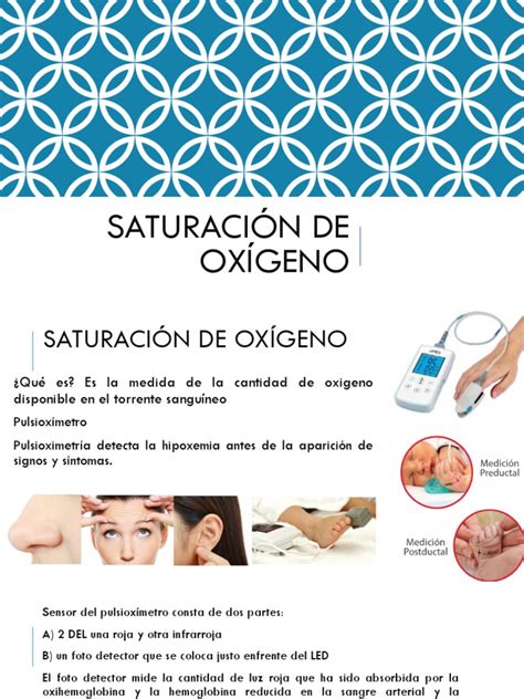 Saturación De Oxígeno Pptx Pdf