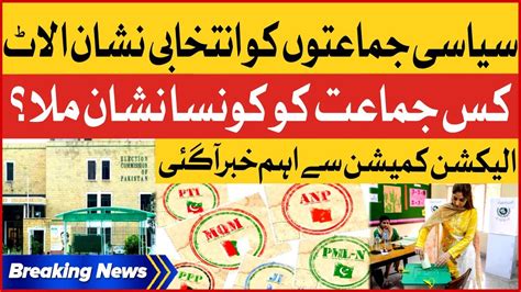 Allotment Of Electoral Symbols To Political Parties Ecp Important