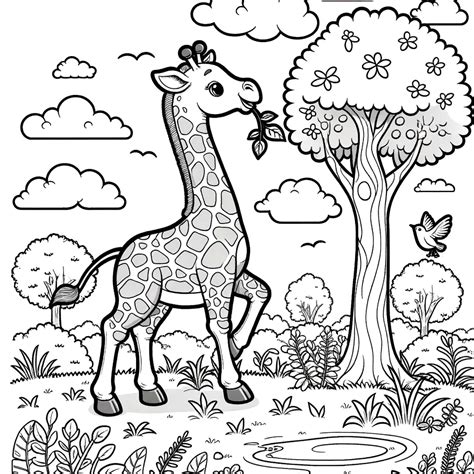 Ausmalbild Giraffe Zum Ausdrucken Gratis Malvorlagen