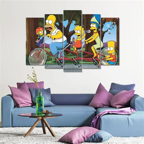 The Simpsons Wall Art Bart Simpson Home Decor Bart Simpson Etsy