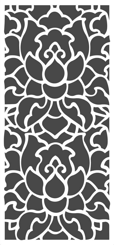 Panels Room Divider Seamless Floral Lattice Stencil Pattern Free Cdr