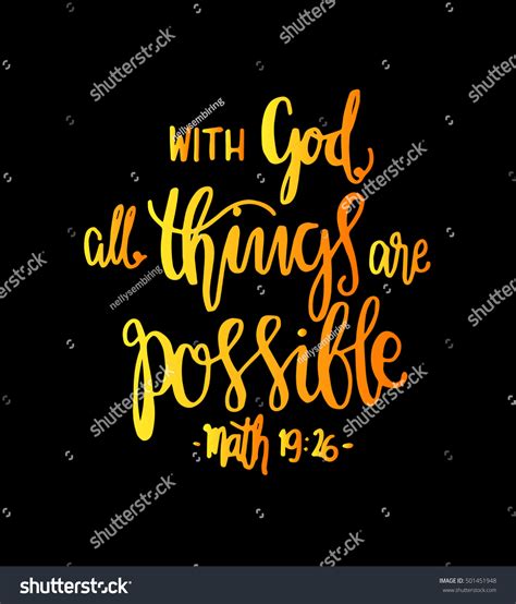 All Things Possible Quote Modern Calligraphy Stock Vector Royalty Free