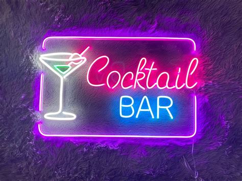 Business Decoration Custom Neon Bar Signs Cocktail Bar Neon Sign Custom Bar Shop Neon Signs