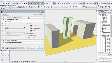 ArchiCAD 16 Das Morph Werkzeug 18 Schattenwurf und Empfang für